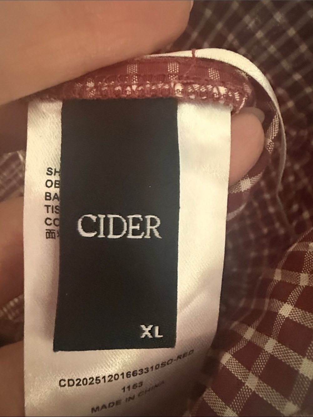 Cider Burgundy Gingham Shorts Set - Picture 3 of 4